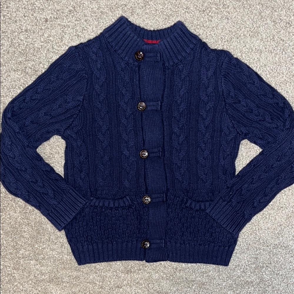 Jarvis Archer navy cable knit sweater sz 4t